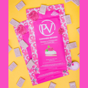 Cannabis Infused Raspberry Cheesecake Chocolate Bar